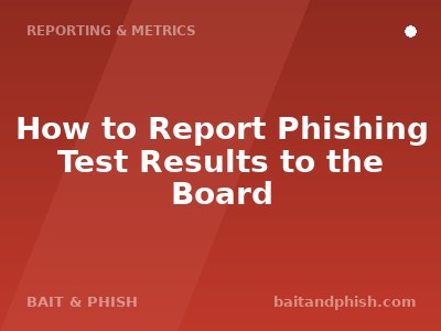How to Report Phishing Test Results to the Board