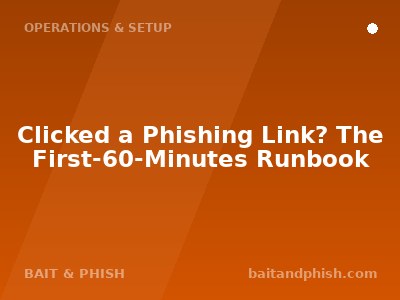 Clicked a Phishing Link? The First-60-Minutes Runbook