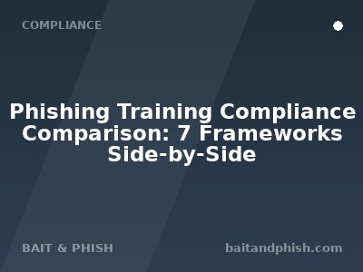 Phishing Training Compliance Comparison: 7 Frameworks Side-by-Side