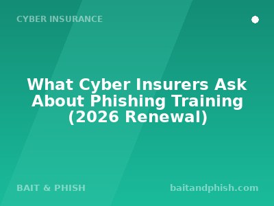 What Cyber Insurers Ask About Phishing Training (2026 Renewal)